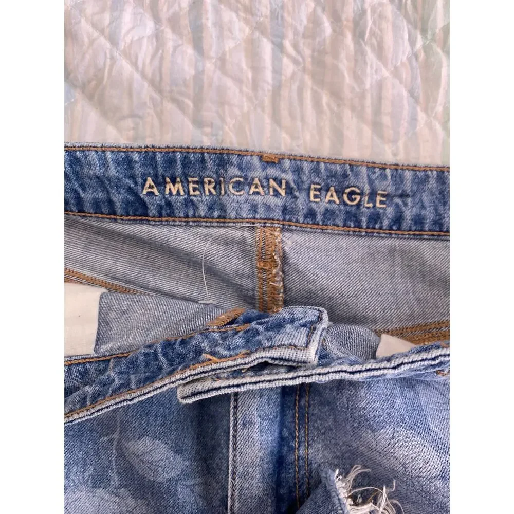 American eagle Women's High Waisted Denim Shorts Size 14